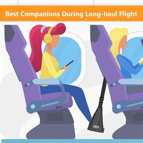 Airplane Footrest with No Feet Clashing Support Design, Portable Travel Foot Hammock to Relax Your Feet, Memory Foam Plane Foot Rest to Relieve Feet Soreness - Long Flights Essentials in Saudi Arabia