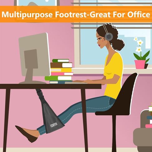 Airplane Footrest with No Feet Clashing Support Design, Portable Travel Foot Hammock to Relax Your Feet, Memory Foam Plane Foot Rest to Relieve Feet Soreness - Long Flights Essentials in Saudi Arabia