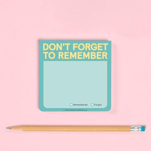 1-Count Knock Knock Don't Forget to Remember Sticky Note Pad, to Do List Notes, 3 x 3-Inches, 100 Sheets Each in Saudi Arabia