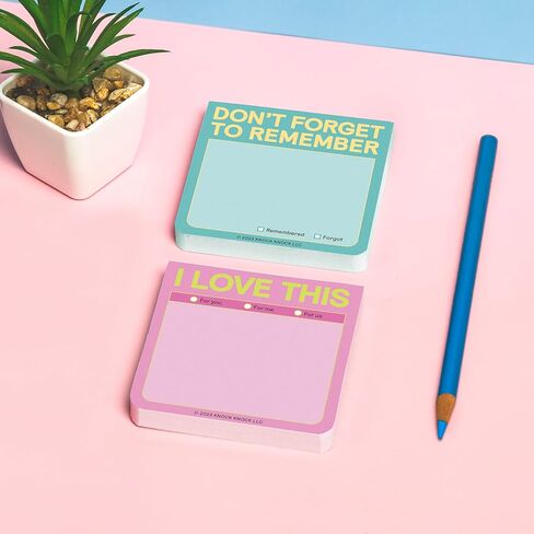 1-Count Knock Knock Don't Forget to Remember Sticky Note Pad, to Do List Notes, 3 x 3-Inches, 100 Sheets Each in Saudi Arabia
