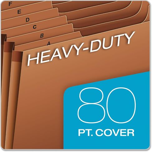 Pendaflex Heavy Duty Expanding File with Extra-Thick Cover, Tyvek Reinforced Edges, 21 Pockets, A–Z Tabs, Elastic Cord Closure, Letter Size (R117ALHD),Brown in Saudi Arabia