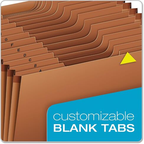 Pendaflex Heavy Duty Expanding File with Extra-Thick Cover, Tyvek Reinforced Edges, 21 Pockets, A–Z Tabs, Elastic Cord Closure, Letter Size (R117ALHD),Brown in Saudi Arabia