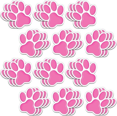 60 Pcs Mini Paw Prints Cutouts Accents Decor Bulletin Board Party Supplies for Kids Educational School Home(Black) in Saudi Arabia