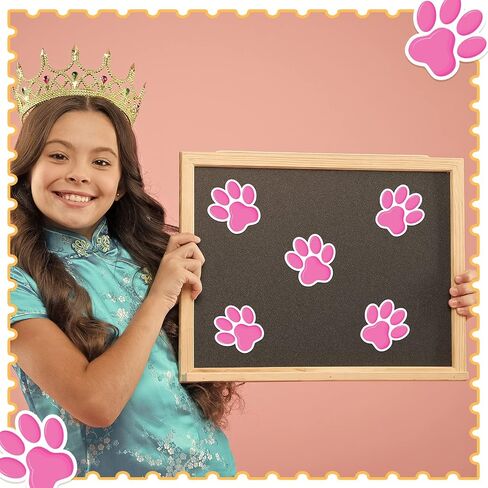 60 Pcs Mini Paw Prints Cutouts Accents Decor Bulletin Board Party Supplies for Kids Educational School Home(Black) in Saudi Arabia
