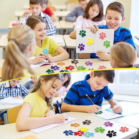 60 Pcs Mini Paw Prints Cutouts Accents Decor Bulletin Board Party Supplies for Kids Educational School Home(Black) in Saudi Arabia