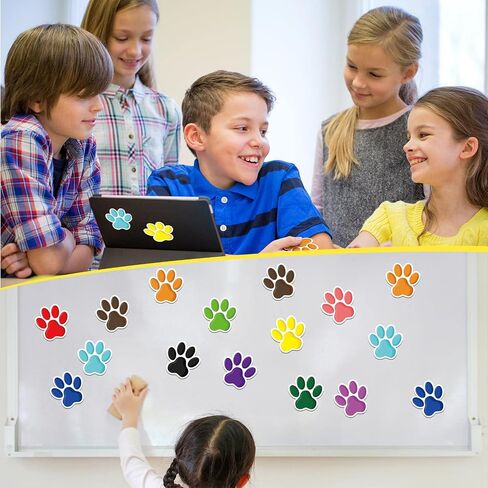 60 Pcs Mini Paw Prints Cutouts Accents Decor Bulletin Board Party Supplies for Kids Educational School Home(Black) in Saudi Arabia
