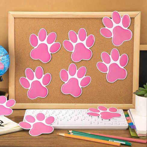60 Pcs Mini Paw Prints Cutouts Accents Decor Bulletin Board Party Supplies for Kids Educational School Home(Black) in Saudi Arabia