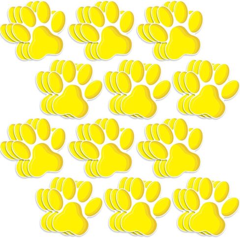 60 Pcs Mini Paw Prints Cutouts Accents Decor Bulletin Board Party Supplies for Kids Educational School Home(Black) in Saudi Arabia