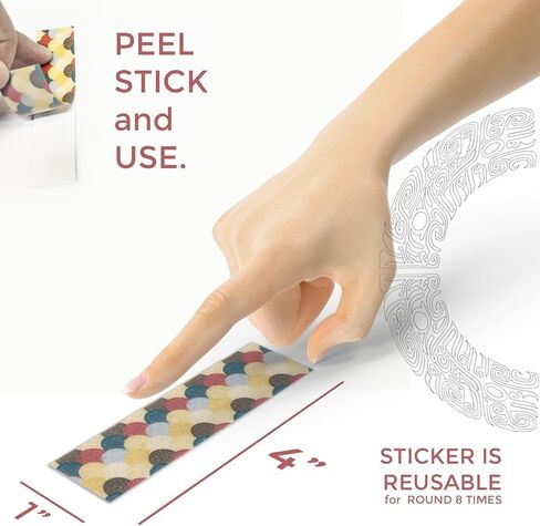 50 قطعة من الملصقات الحسية، شرائط مزخرفة، خطوط حسية خشنة مضادة للإجهاد، لاصقة لتخفيف القلق للمراهقين والبالغين في الفصول الدراسية (النمط الكلاسيكي) in Kuwait