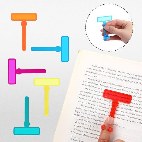 Reading Guid Strip,14 Pcs Colorful Dyslexia Tools Finger Guided Reading Strips with Finger Rings ADHD Finger Trackers Reading Trackers Reading Tools in Saudi Arabia