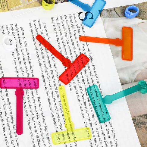 Reading Guid Strip,14 Pcs Colorful Dyslexia Tools Finger Guided Reading Strips with Finger Rings ADHD Finger Trackers Reading Trackers Reading Tools in Saudi Arabia