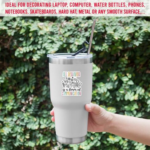 3 قطع - جميع السلوكيات عبارة عن شكل من أشكال ملصقات التواصل ABA BCBA فني تحليل السلوك، ملصق علاجي خاص للمعلمين، ملصقات للتوعية بالتنوع العصبي، ملصقات للتوعية بالإعاقة 3 × 4 بوصة in Kuwait