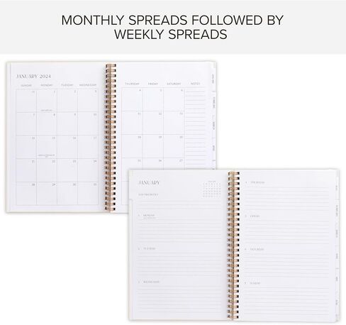 مخطط يومي مبسط 2024 - مخطط يومي جميل مقاس 7 × 10 بوصة للنساء أو الرجال مع فروق أسبوعية وشهرية لسهولة التخطيط - كتاب تقويم مثالي لتنظيم جميع المهام وتعزيز الإنتاجية in Kuwait