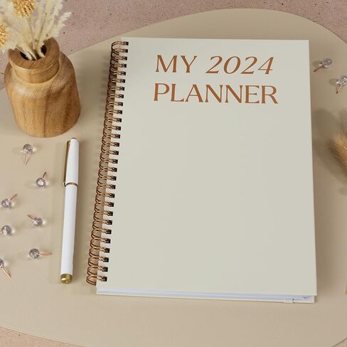 مخطط يومي مبسط 2024 - مخطط يومي جميل مقاس 7 × 10 بوصة للنساء أو الرجال مع فروق أسبوعية وشهرية لسهولة التخطيط - كتاب تقويم مثالي لتنظيم جميع المهام وتعزيز الإنتاجية in Kuwait