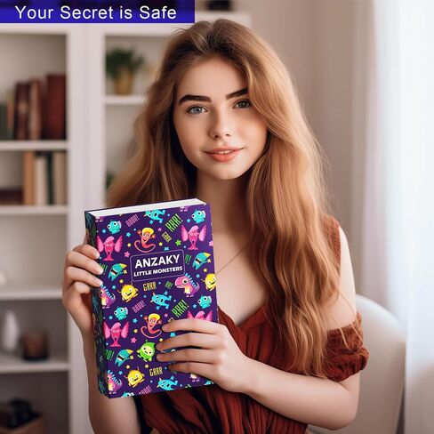 كتاب تحويل القاموس آمن مع قفل مركب وحقيبة نقود مقاومة للحريق، صندوق تخزين قاموس ANZAKY للنقود المخفية، صندوق إخفاء الأموال، مقصورة معدنية سرية محمولة آمنة in Kuwait