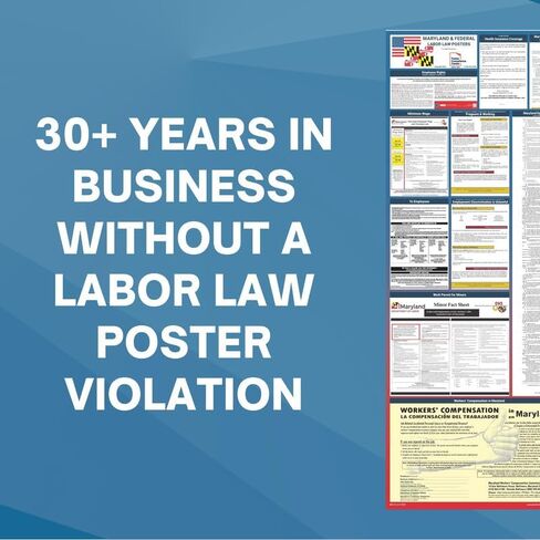 Labor Law Posters 2024 - Maryland Labor Law Poster State, Federal, OSHA Compliant, Accurate & Up to Date, Includes June Updates, Laminated Labor Law Poster 2024 Maryland, 25"w x 39"h (Bundle) in Kuwait