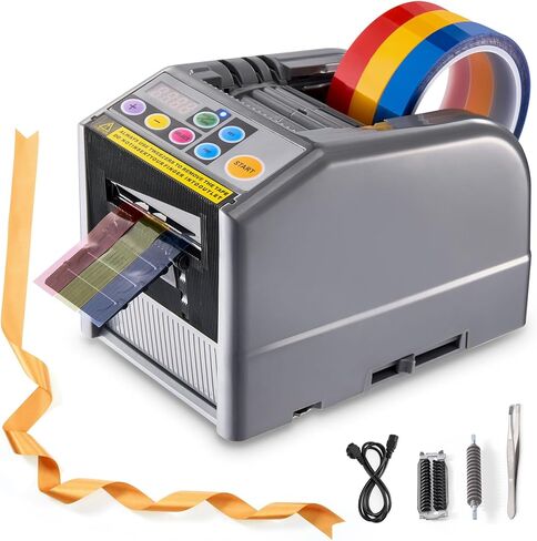 ترقية آلة قطع الأشرطة بعجلة من السيليكون للأشرطة بعرض 0.24 بوصة - 2.36 بوصة (6-66 مم)، موزع الأشرطة التلقائي، آلة قطع الأشرطة الكهربائية، 39.33 بوصة (999 مم) الحد الأقصى لطول القطع in Kuwait