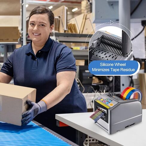 ترقية آلة قطع الأشرطة بعجلة من السيليكون للأشرطة بعرض 0.24 بوصة - 2.36 بوصة (6-66 مم)، موزع الأشرطة التلقائي، آلة قطع الأشرطة الكهربائية، 39.33 بوصة (999 مم) الحد الأقصى لطول القطع in Kuwait