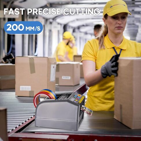 ترقية آلة قطع الأشرطة بعجلة من السيليكون للأشرطة بعرض 0.24 بوصة - 2.36 بوصة (6-66 مم)، موزع الأشرطة التلقائي، آلة قطع الأشرطة الكهربائية، 39.33 بوصة (999 مم) الحد الأقصى لطول القطع in Kuwait