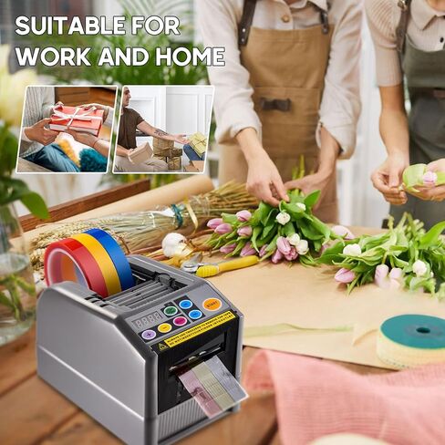 ترقية آلة قطع الأشرطة بعجلة من السيليكون للأشرطة بعرض 0.24 بوصة - 2.36 بوصة (6-66 مم)، موزع الأشرطة التلقائي، آلة قطع الأشرطة الكهربائية، 39.33 بوصة (999 مم) الحد الأقصى لطول القطع in Kuwait