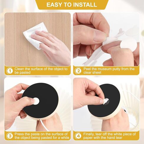 100pcs Museum Gel Clear Removable (with Hand Tear Position),Double Sided Museum Putty,One of The Most Convenient Sticky Tack for Wall Hanging 0.79" in Saudi Arabia