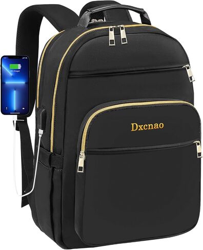 Laptop Backpack for Women,15.6 inch Womens Laptop Backpack with USB Charging Port, Water Resistant Computer Work backpack laptop compartment Daypacks for College in Saudi Arabia