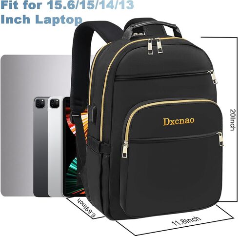 Laptop Backpack for Women,15.6 inch Womens Laptop Backpack with USB Charging Port, Water Resistant Computer Work backpack laptop compartment Daypacks for College in Saudi Arabia