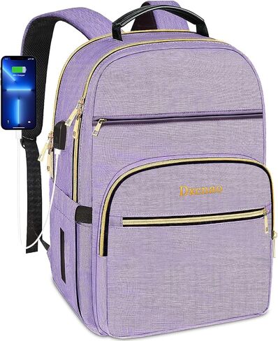 Laptop Backpack for Women,15.6 inch Womens Laptop Backpack with USB Charging Port, Water Resistant Computer Work backpack laptop compartment Daypacks for College in Saudi Arabia