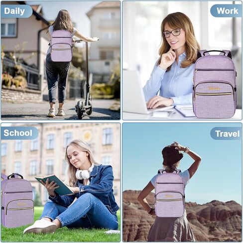 Laptop Backpack for Women,15.6 inch Womens Laptop Backpack with USB Charging Port, Water Resistant Computer Work backpack laptop compartment Daypacks for College in Saudi Arabia