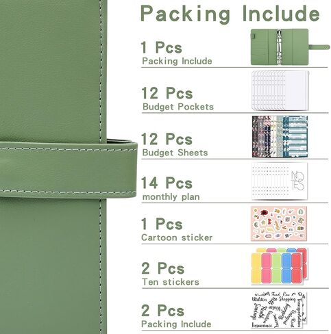 A6 Money Saving Binder,Budget Binder with Zipper Envelopes & Expense Tracker Sheets for Budgeting, Budget Book Planner with Cash Envelopes, Savings Binder for Money Saving(Blue, A6) in Saudi Arabia