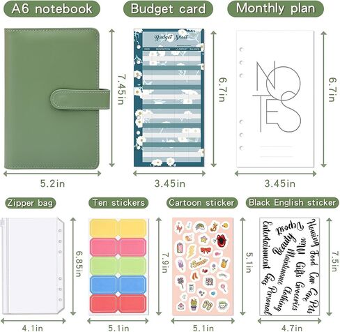 A6 Money Saving Binder,Budget Binder with Zipper Envelopes & Expense Tracker Sheets for Budgeting, Budget Book Planner with Cash Envelopes, Savings Binder for Money Saving(Blue, A6) in Saudi Arabia