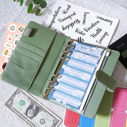 A6 Money Saving Binder,Budget Binder with Zipper Envelopes & Expense Tracker Sheets for Budgeting, Budget Book Planner with Cash Envelopes, Savings Binder for Money Saving(Blue, A6) in Saudi Arabia