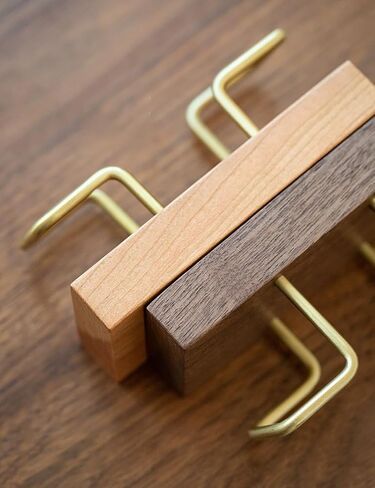 Business Card Holder for Desk , Wood and Brass Desktop Business Card holder, Index Card Organizer Storage Files (Walnut Wood) in Saudi Arabia