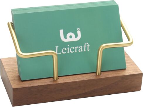 حامل بطاقة عمل للمكتب، حامل بطاقة عمل لسطح المكتب من الخشب والنحاس، ملفات تخزين منظم بطاقات الفهرسة (خشب الجوز) in Saudi Arabia