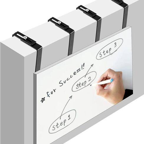 6 قطع من خطافات الحائط القابلة للتعديل - شماعات معدنية عالمية على خطافات مرآة الباب تم تعديلها لتناسب ألواح سمك 1.35 إلى 3.5 بوصة للوحة الحائط in Kuwait