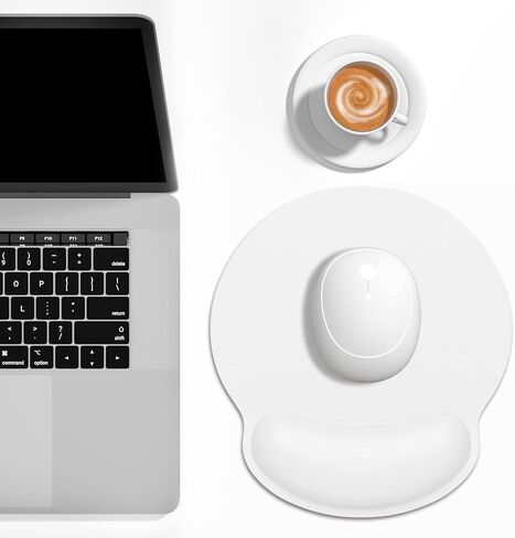Ergonomic Mouse Pad with Wrist Rest Support, Memory Foam Computer Mouse Pads for Wireless Mouse, Cut Gaming Mouse Mat with Non-Slip Base, Pain Relief Mousepad for Laptop Desk Work Women, Blue in Kuwait