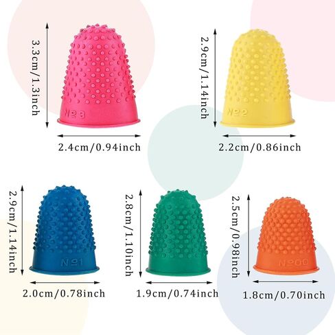 10Pcs Finger Protectors Rubber Fingers Tip Covers, Silicone Finger Protector Fingertip Thumb Cots Pads with Assorted Sizes for Hot Glue Wax Rosin Resin Collating Writing Task Scrap in Saudi Arabia