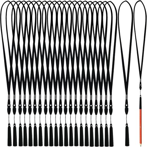20 PCS Pencil Holder, Ideal Grip for Markers & Carpenter Pencils-Heavy Duty Retractable Pull Pen with anti-lost pen cord in Saudi Arabia