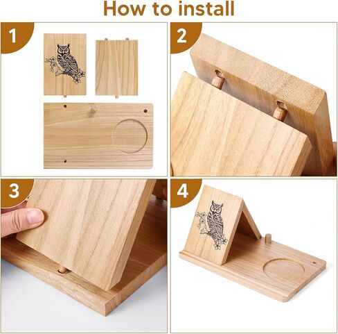 حامل كتب خشبي مثلث مع حامل - مسند قراءة مكتبي شخصي وخادم صفحة لكوب كوب القهوة - حامل كتب خشبي صغير مثالي لسطح المكتب بجانب السرير ومحبي الكتب in Kuwait