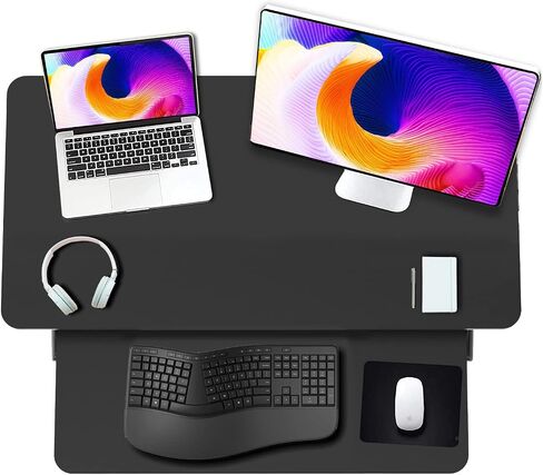 محول مكتب الوقوف Pro Plus، حامل مكتب الجلوس مقاس 35 بوصة، محول مكتب الوقوف قابل للتعديل للارتفاع، محطة عمل مكتب الوقوف على الطاولة، يناسب الشاشة المزدوجة in Kuwait