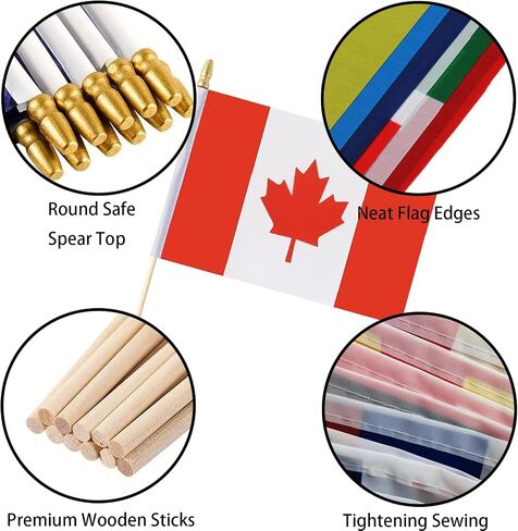 12 Pack French Flags on Sticks France Small Mini Hand Held Flags for Office Classroom Holiday Party Decorations in Saudi Arabia