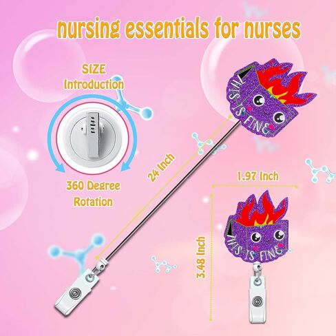 الوريد الهامس الفصد ممرضة شارة بكرة حامل قابل للسحب شارة كليب التمساح كليب فاصد التمريض شارة بكرات قابل للسحب للممرضات شارة هدية RN LPN CNA LVN حامل شارة بطاقة الهوية in Kuwait