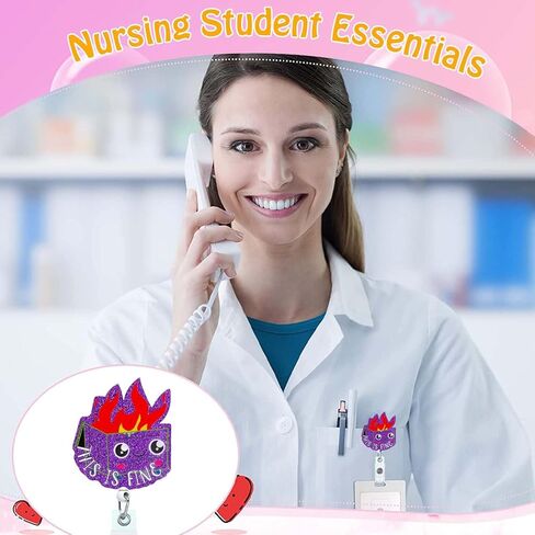 الوريد الهامس الفصد ممرضة شارة بكرة حامل قابل للسحب شارة كليب التمساح كليب فاصد التمريض شارة بكرات قابل للسحب للممرضات شارة هدية RN LPN CNA LVN حامل شارة بطاقة الهوية in Kuwait