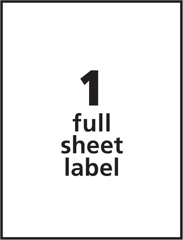 Avery Self-Adhesive Removable Laser Id Labels, White, 8.5 x 11 inches, 25 per Pack (6465) in Saudi Arabia