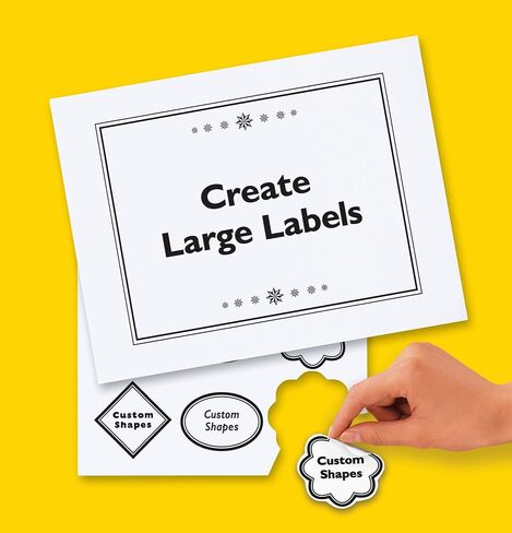 Avery Self-Adhesive Removable Laser Id Labels, White, 8.5 x 11 inches, 25 per Pack (6465) in Saudi Arabia