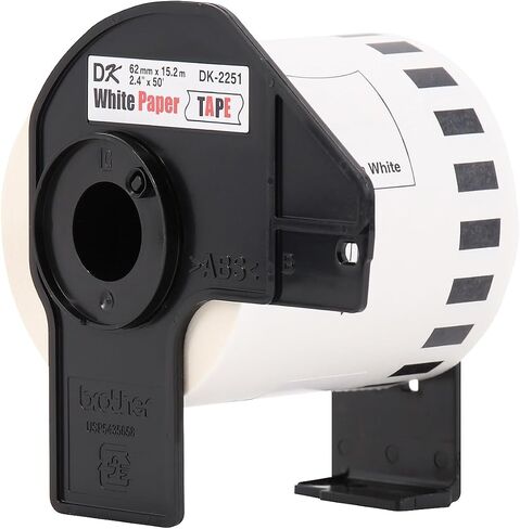Brother Genuine DK-2251 Continuous Length Replacement Labels, Black/Red Label on White Paper Tape, Engineered with Excellence, 2.4" x 50 feet, 1 Roll per Box in Saudi Arabia