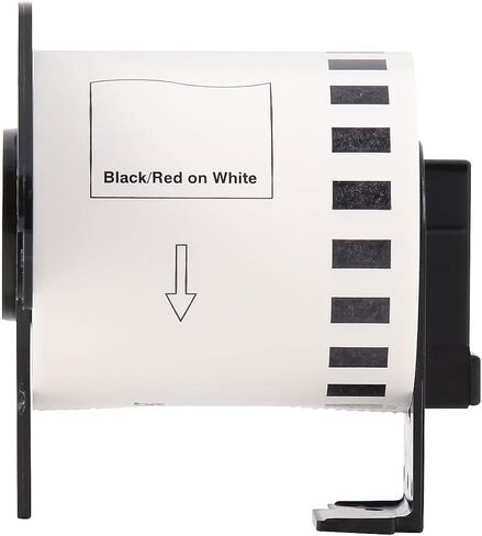 Brother Genuine DK-2251 Continuous Length Replacement Labels, Black/Red Label on White Paper Tape, Engineered with Excellence, 2.4" x 50 feet, 1 Roll per Box in Saudi Arabia