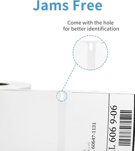 استبدل ملصقات Dymo 4XL مقاس 4 بوصات × 6 بوصات ملصقات حرارية مباشرة 1744907 للطابعة الحرارية Munbyn وRolo وZebra 4 × 6 لفة ملصقات شحن S0904980 ورق شحن حراري مباشر 4 عبوات (220 ملصقًا/لفة) in Kuwait