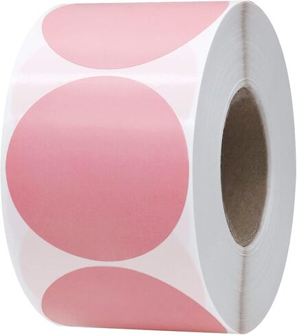 2 Inch Circle Thermal Labels Roll Color Thermal Printer Labels Round Thermal Sticker Labels Self-Adhesive 750Labels for DIY Design, Name Tags Compatible with MUNBYN Rollo Zebra(Pink, 1 pcs) in Saudi Arabia
