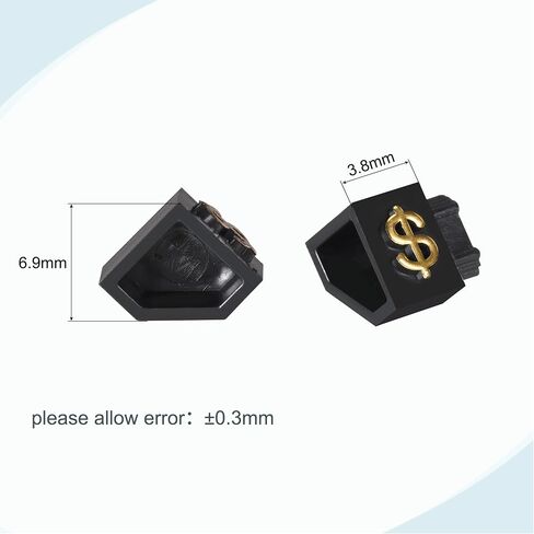 MECCANIXITY Adjustable Removable Mini Cube Price Tag Display Number Letter Price Label Stand Block Kit for Shop Counter Gold on Black,3.8x6.9mm,10 Sets in Saudi Arabia